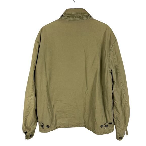 Polo By Ralph Lauren Green Flannel Lined Collared Long Sleeve Full Zip Jacket L - Picture 2 of 7